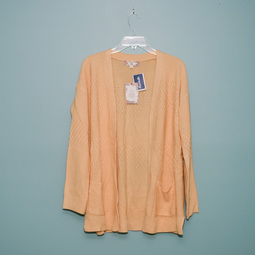 NWT Light Yellow Textured Cardigan